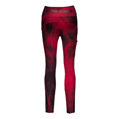 High Waist Leggings Chili Red Grunge Melange