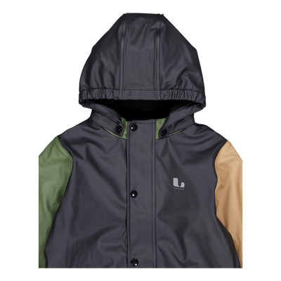 Fagerhult Rain Baby Overall, F Anth/green