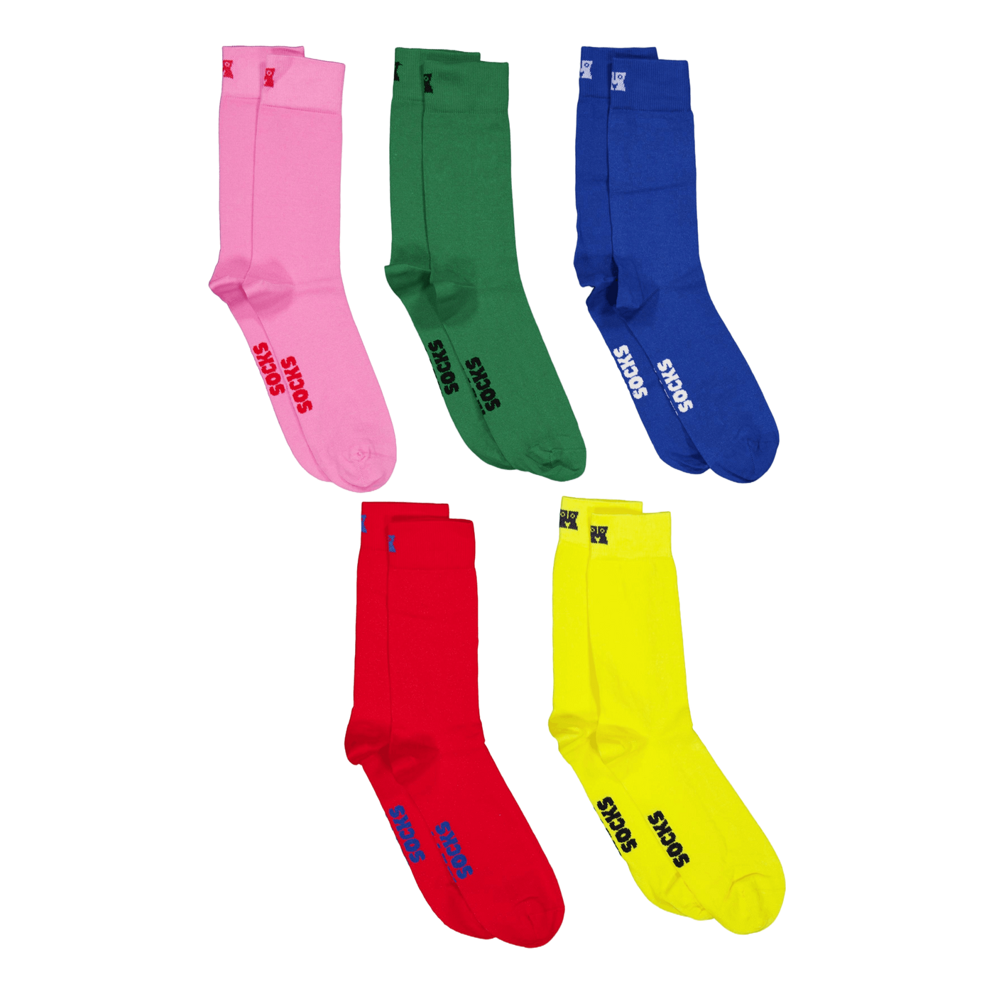 5-pack Solid Socks Blue