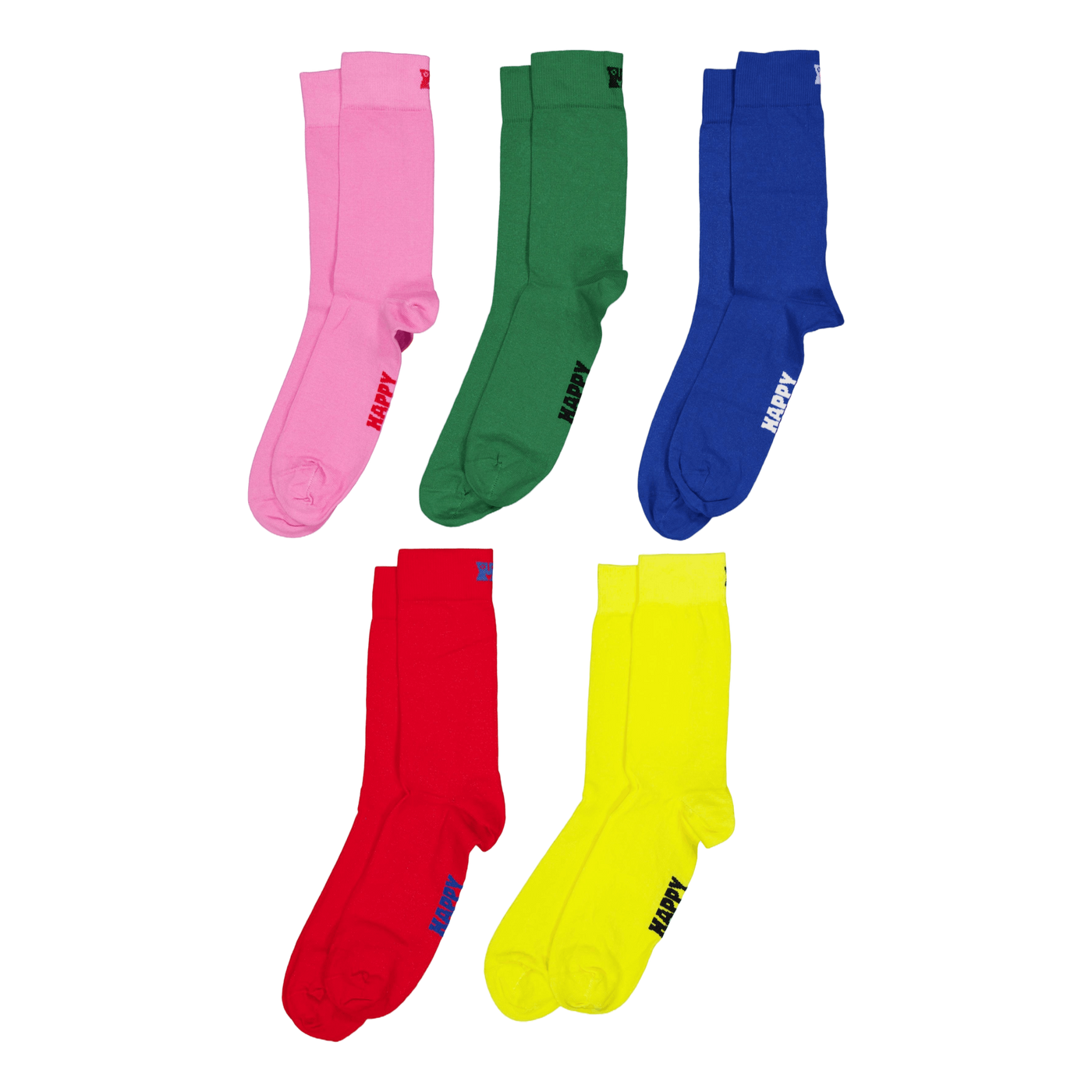 5-pack Solid Socks Blue