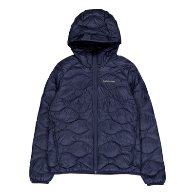 W Helium Down Hood Jacket Blue Shadow