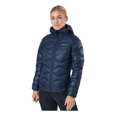 W Helium Down Hood Jacket Blue Shadow