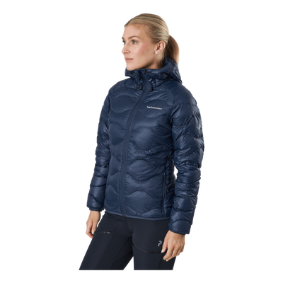 W Helium Down Hood Jacket Blue Shadow