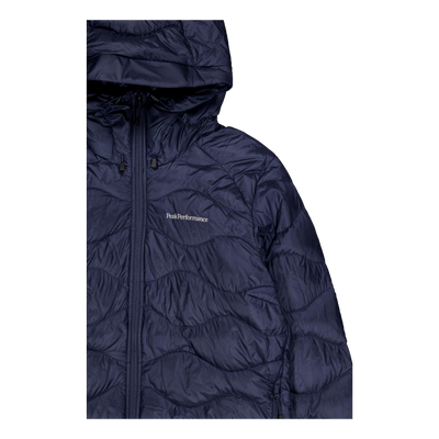 W Helium Down Hood Jacket Blue Shadow