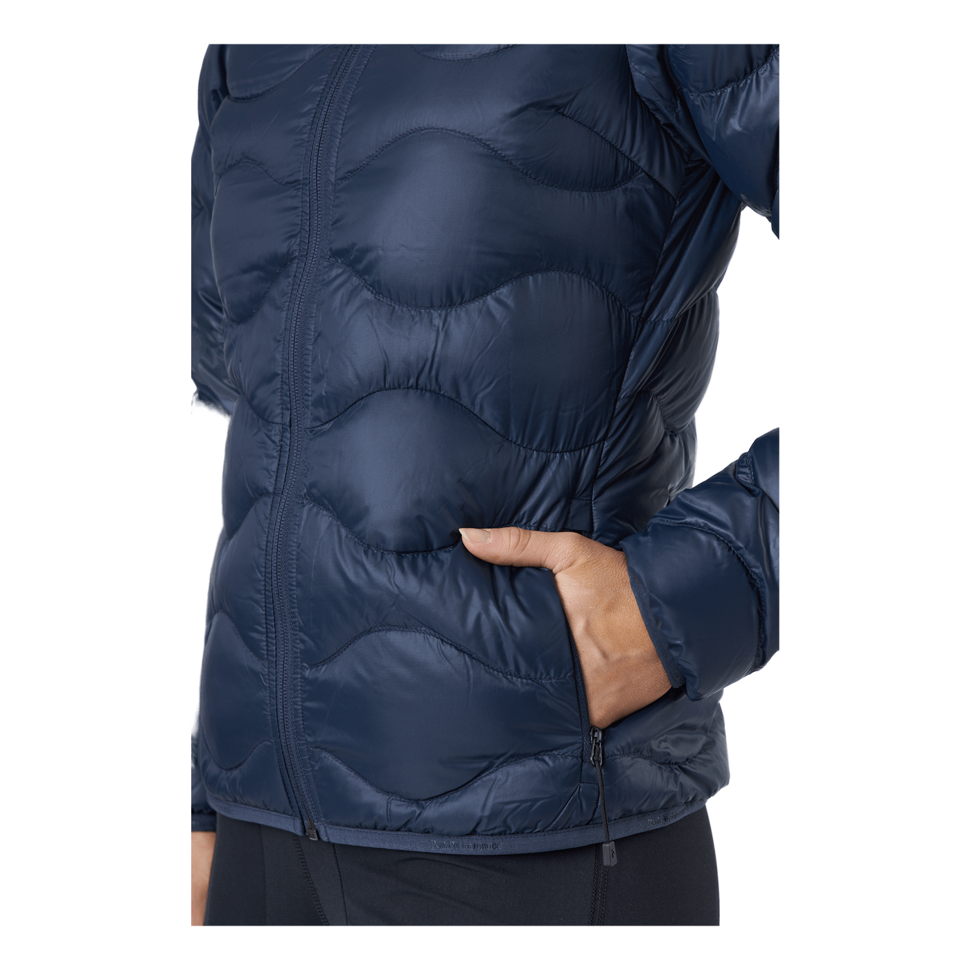 W Helium Down Hood Jacket Blue Shadow