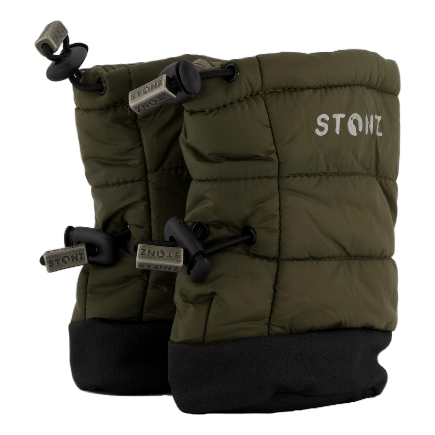 Stonz Toddler Puffer Booties Green