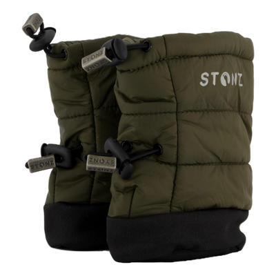 Stonz Toddler Puffer Booties Green