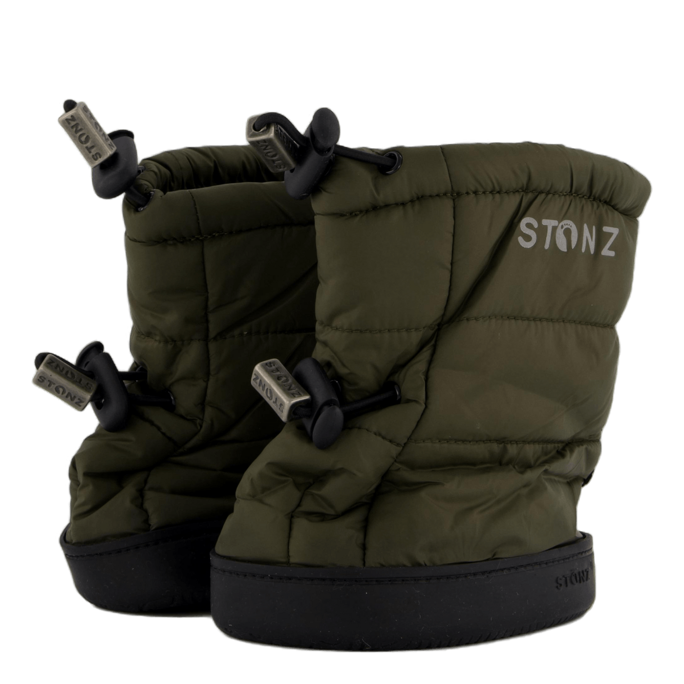 Stonz Toddler Puffer Booties Green