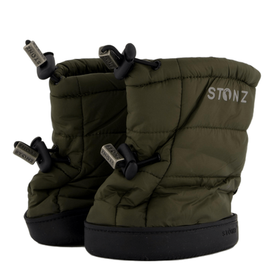 Stonz Toddler Puffer Booties Green