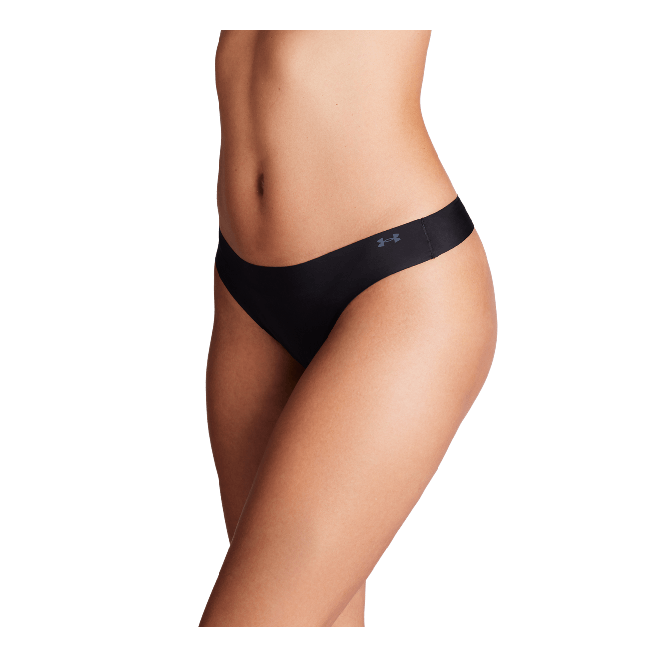 Ua Pure Stretch No Show Thong  Black