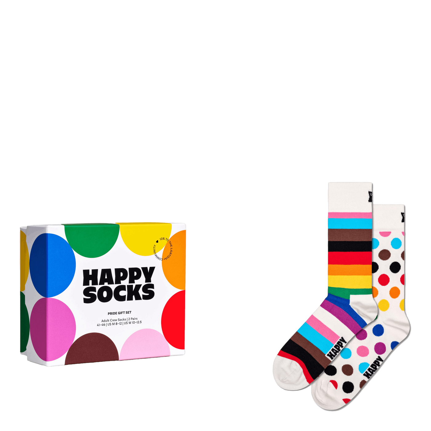 2-pack Pride Socks Gift Set White