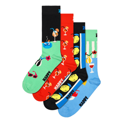 4-pack Fancy Dinner Socks Gift Light Blue