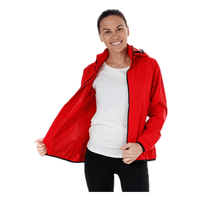 Jacket Rain W Red