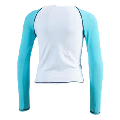 Jr UV Shirt LS Turquoise/White