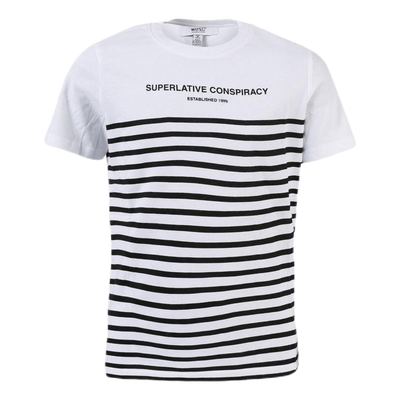 Superlative Conspiracy Stripe Youth White/Black