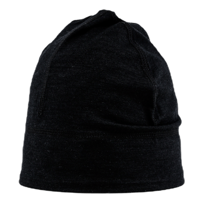 Thin Running Hat Wool Black