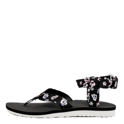 Original Sandal Floral Satin Patterned/Black