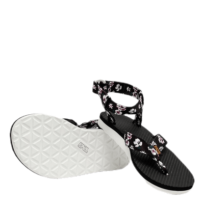 Original Sandal Floral Satin Patterned/Black