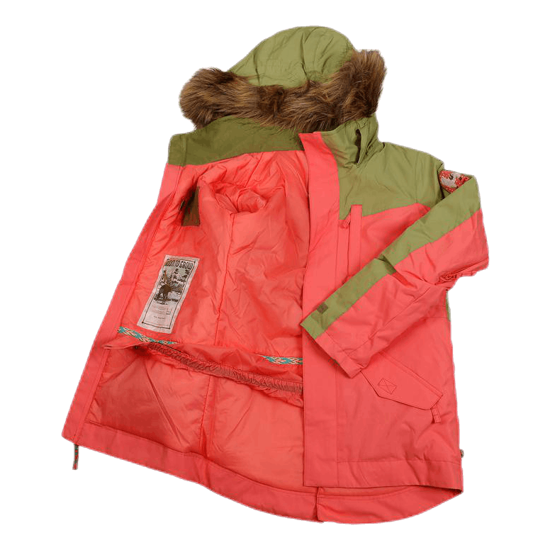 Girls Aubrey Parka Jacket Orange