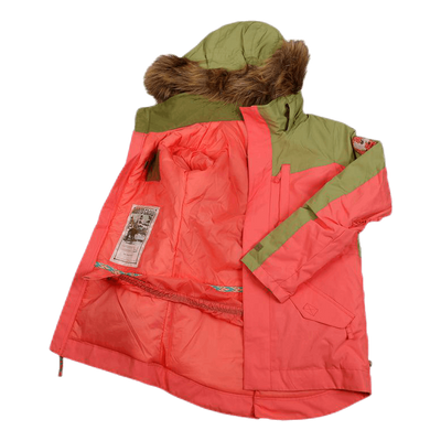 Girls Aubrey Parka Jacket Orange