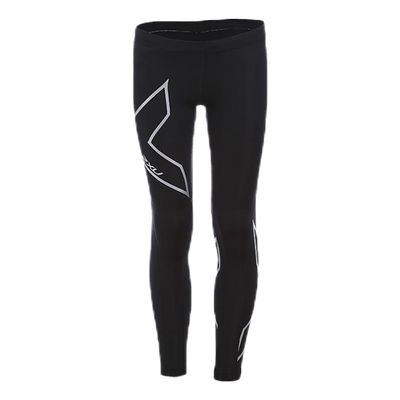 Girl`s Compression Tights-U Junior Black/Silver