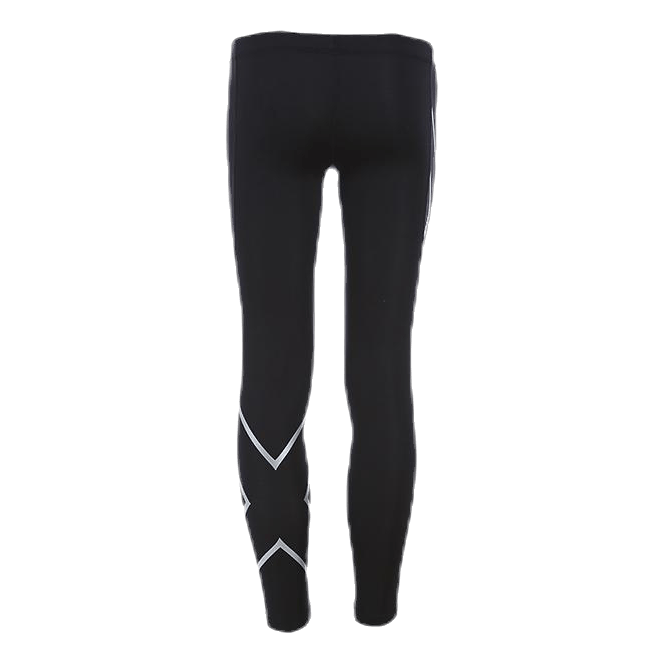 Girl`s Compression Tights-U Junior Black/Silver