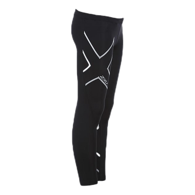 Girl`s Compression Tights-U Junior Black/Silver