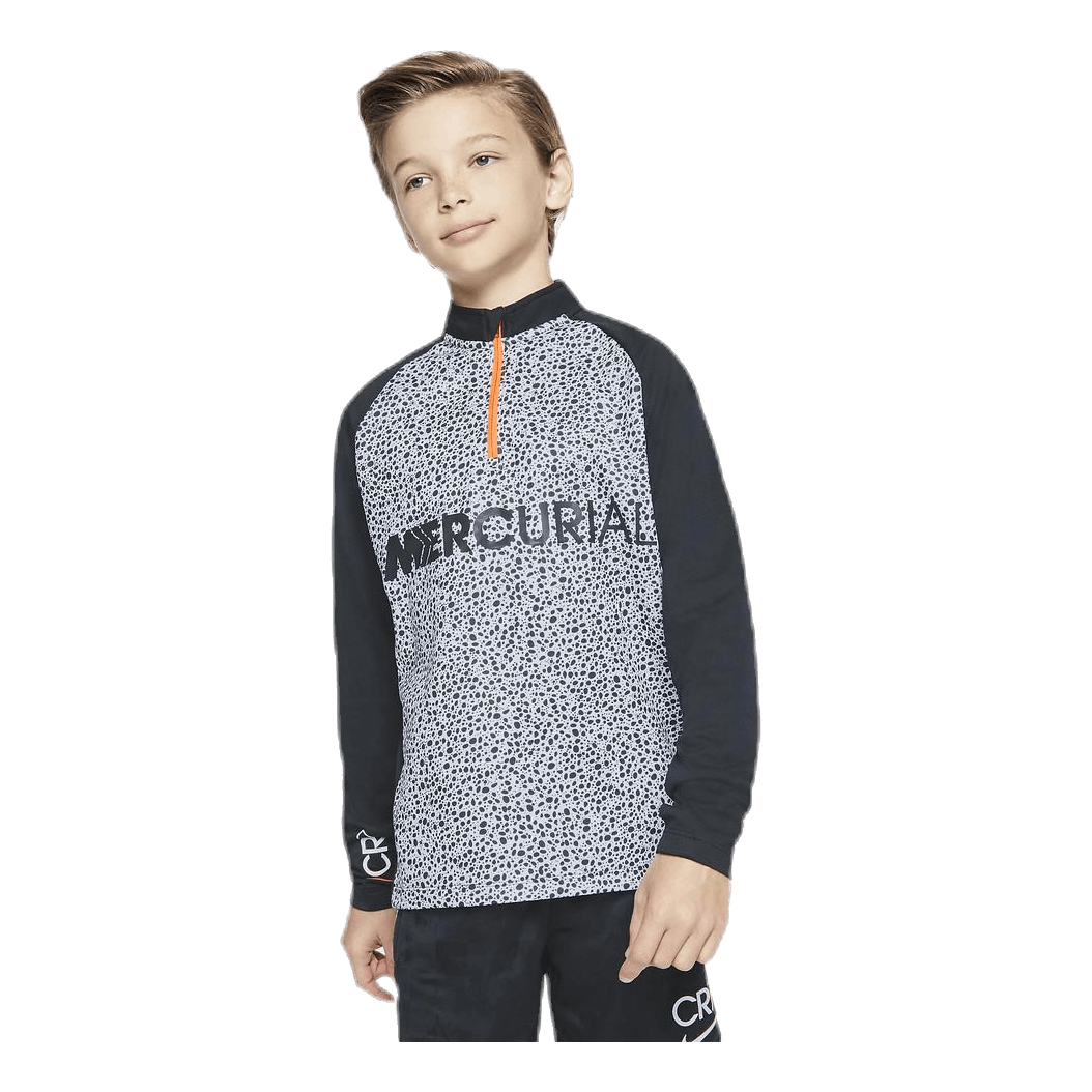 CR7 Dri-FIT Academy Half Zip Junior White/Black