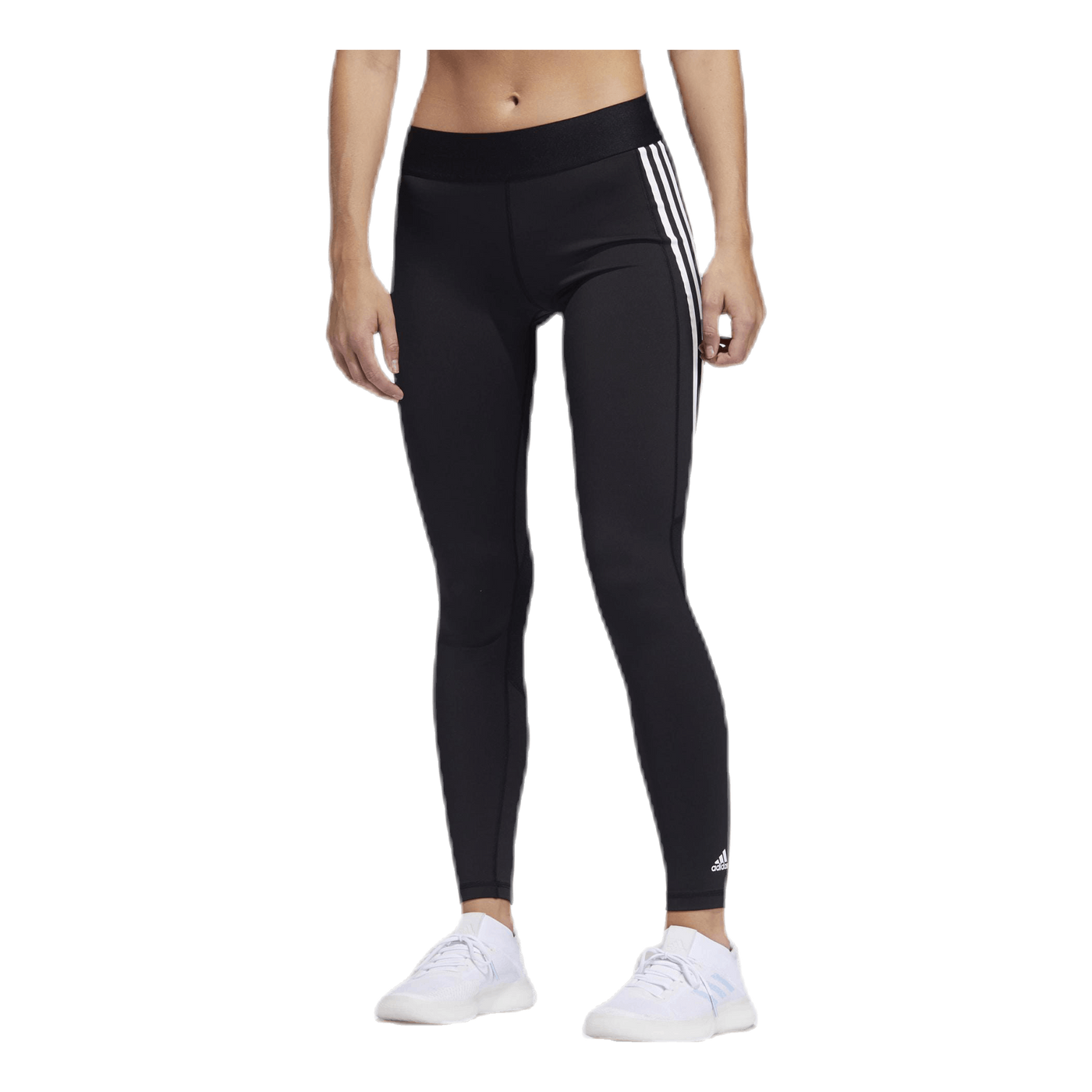 Alphaskin Sport 3 Stripe Long Tight Black / White