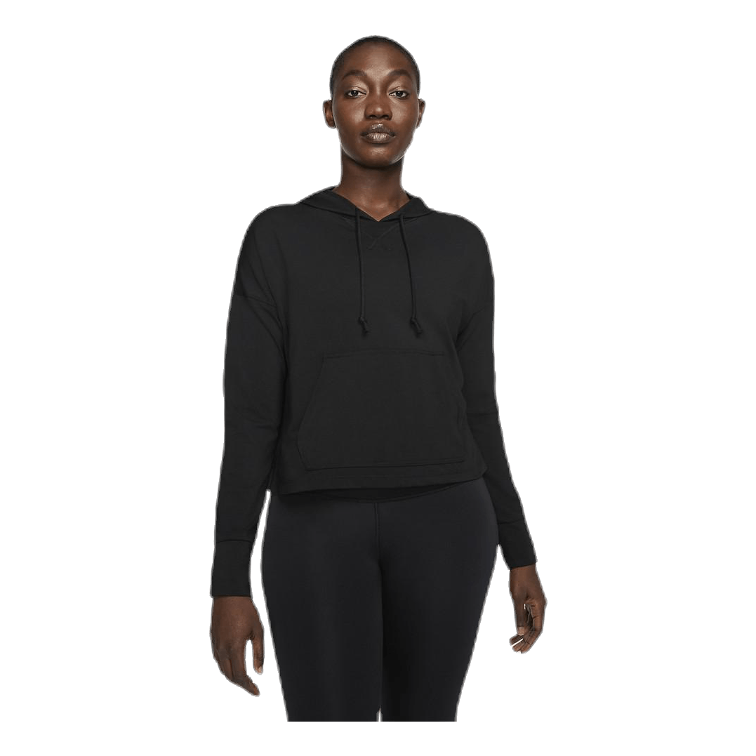 Yoga Jersey Crop Hoodie Black