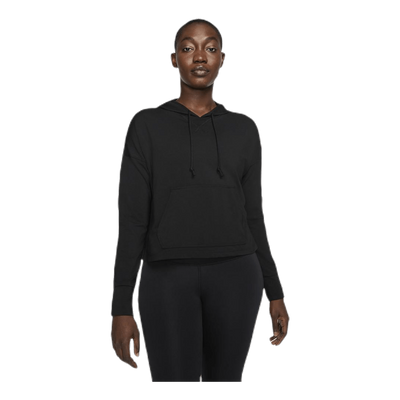 Yoga Jersey Crop Hoodie Black