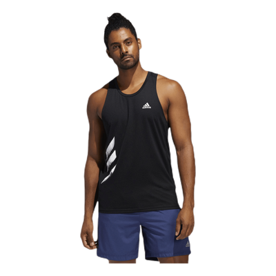 Own The Run Singlet 3S Black