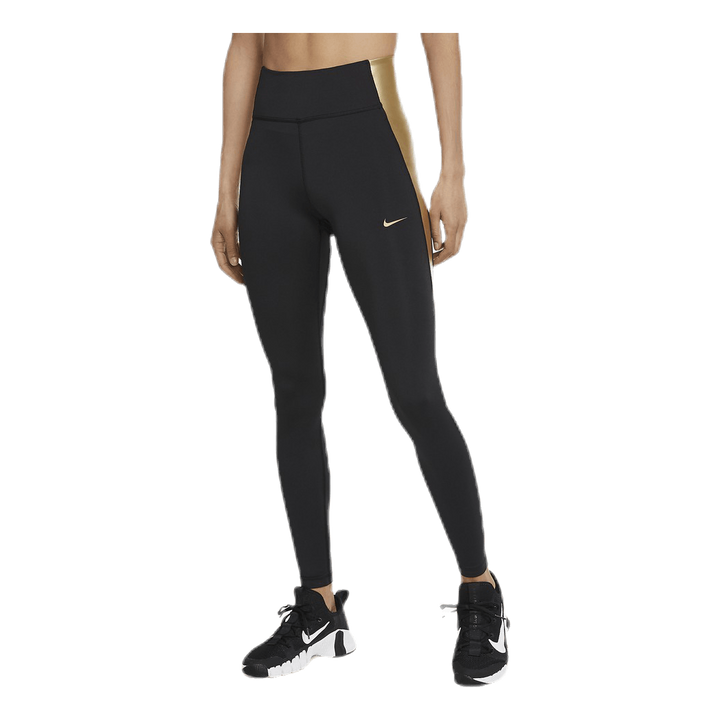 Nike leggings black and gold best sale