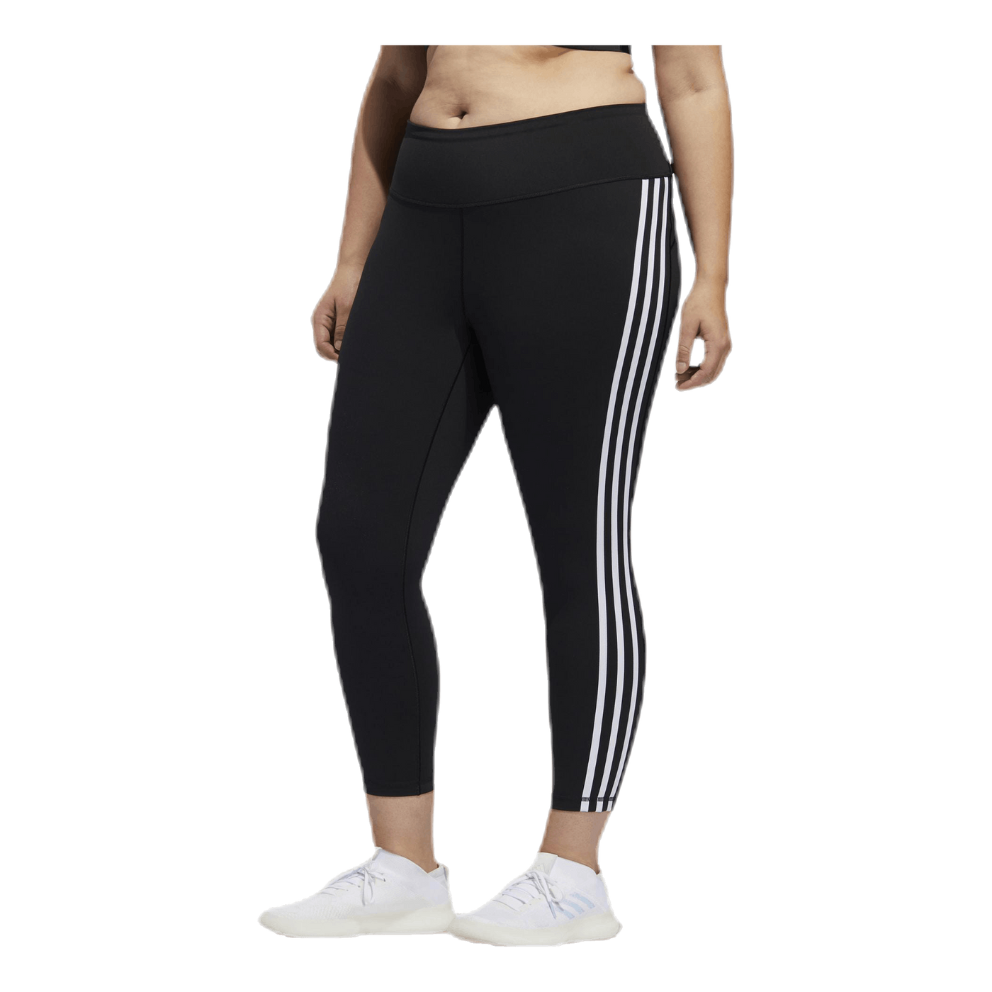 Believe This 2.0 3 Stripe 7/8 Tight Plus Size Black / White