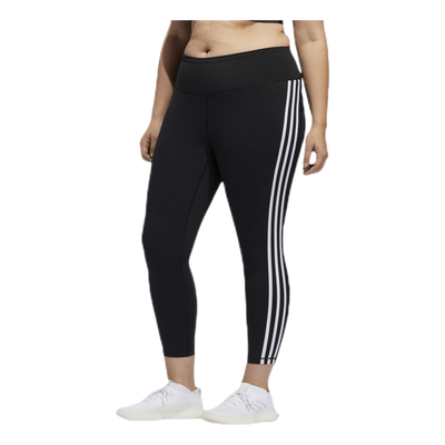 Believe This 2.0 3 Stripe 7/8 Tight Plus Size Black / White