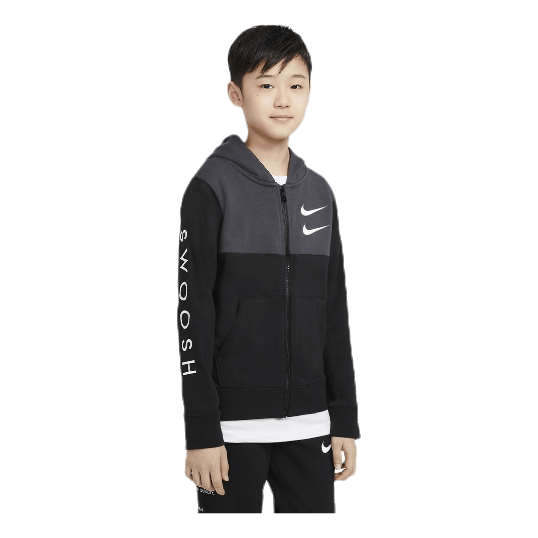 NSW Swoosh Zip Hoodie Junior Black/Grey