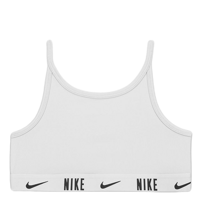 Trophy Big Kids' (Girls') Sports Bra WHITE/WHITE/BLACK