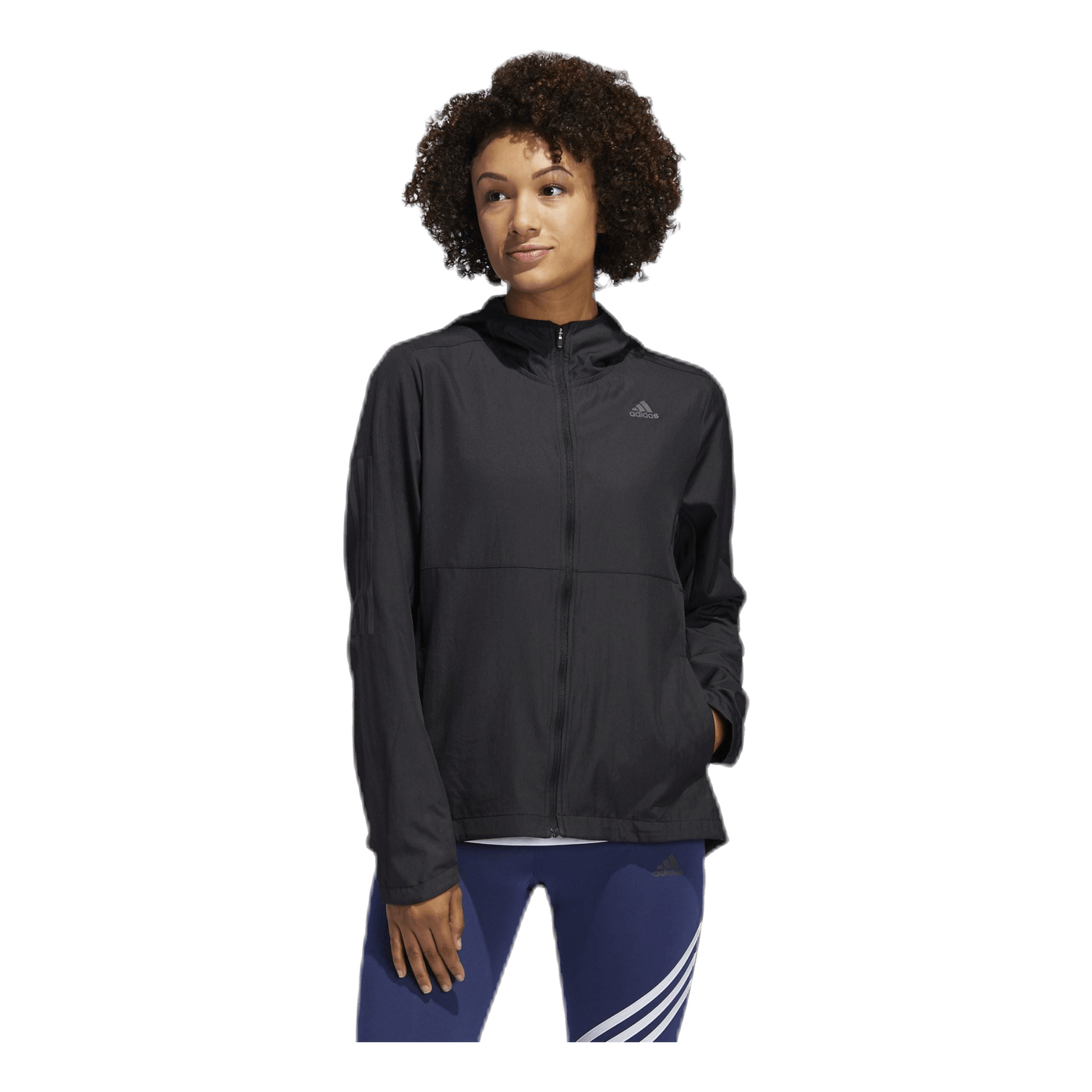 Adidas Own The Run Wind Jacket Hooded Women Black