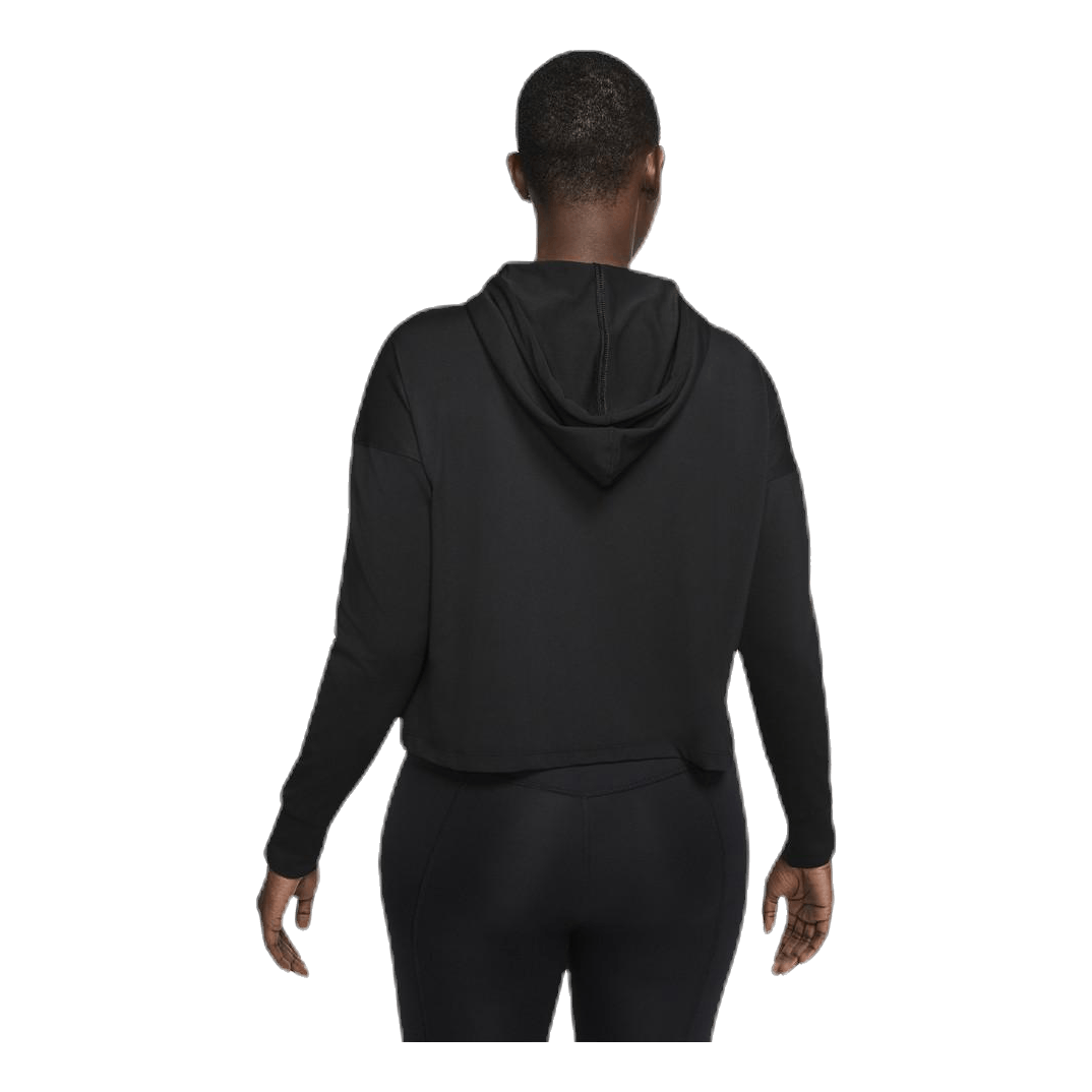 Yoga Jersey Crop Hoodie Black