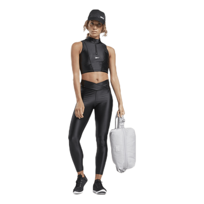 Sh Shiny Lycra Crop Black