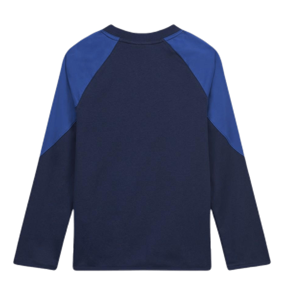 Mixed Material Crew Junior Blue