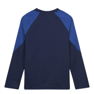 Mixed Material Crew Junior Blue