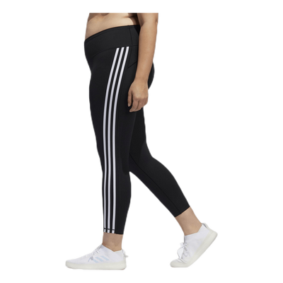 Believe This 2.0 3 Stripe 7/8 Tight Plus Size Black / White