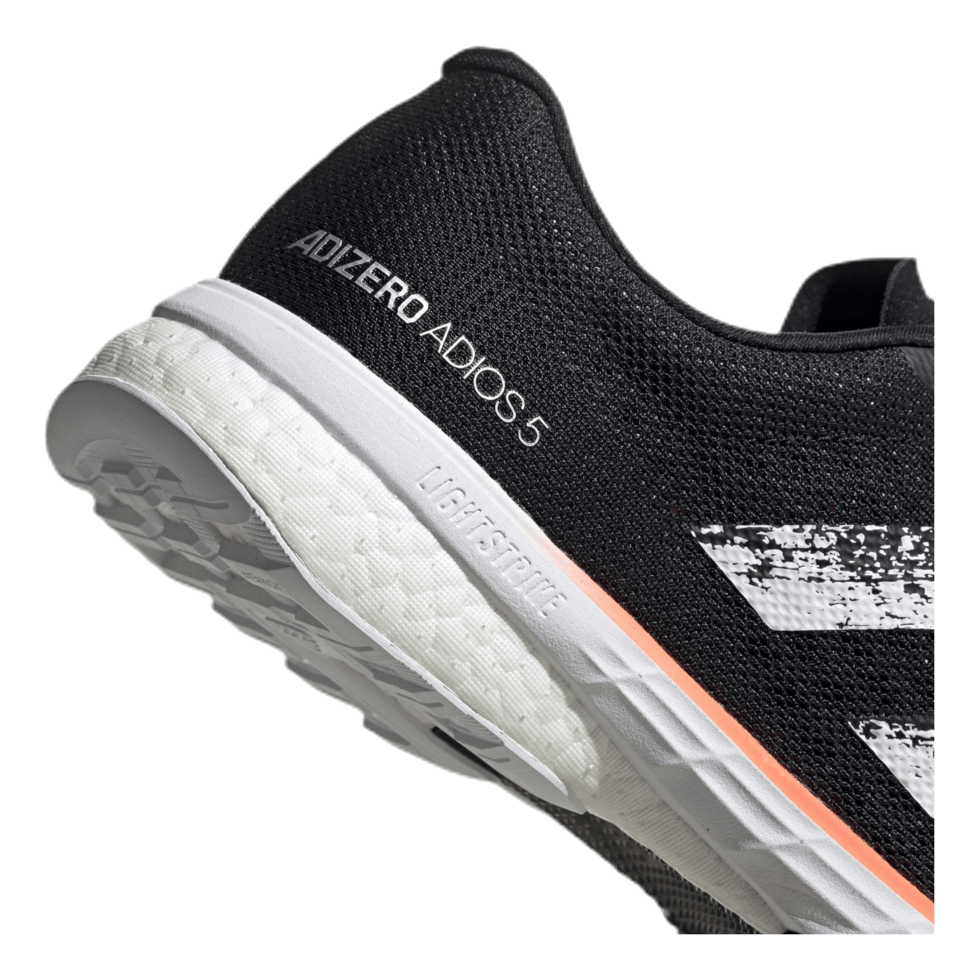 Adizero Adios 5 Shoes Core Black / Cloud White / Signal Coral