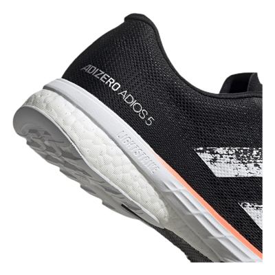 Adizero Adios 5 Shoes Core Black / Cloud White / Signal Coral