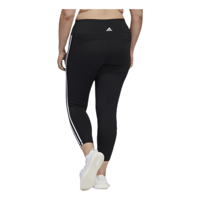 Believe This 2.0 3 Stripe 7/8 Tight Plus Size Black / White