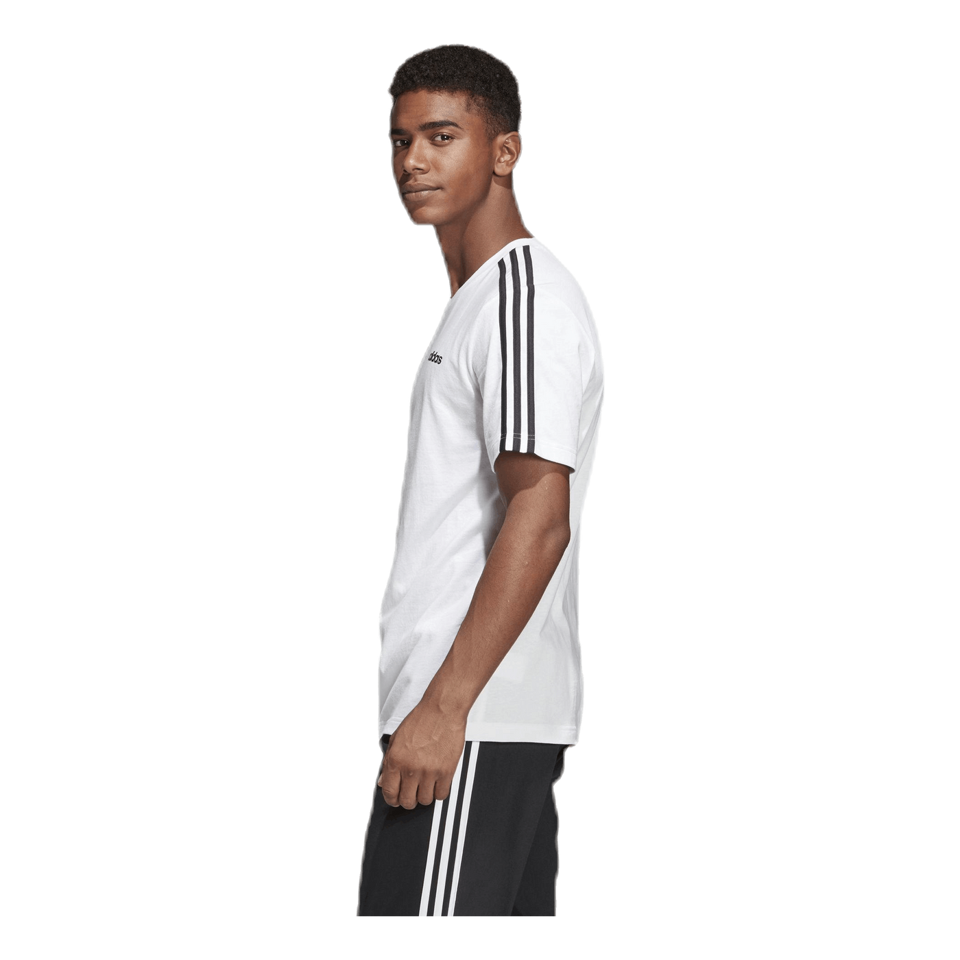 Essentials 3 Stripes T-Shirt White / Black