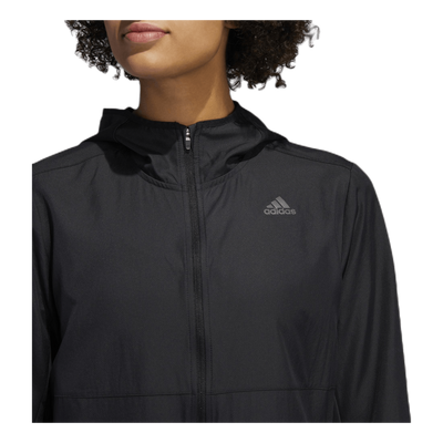 Adidas Own The Run Wind Jacket Hooded Women Black