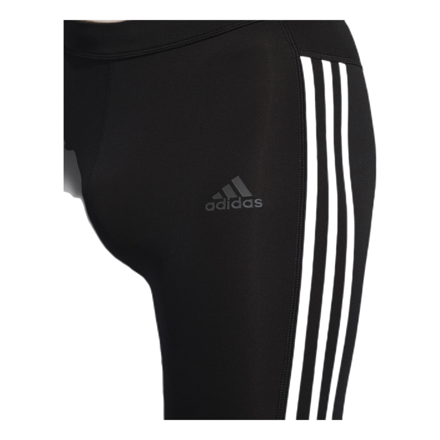 Adidas Run It Tight 3 Stripe Men Black / White