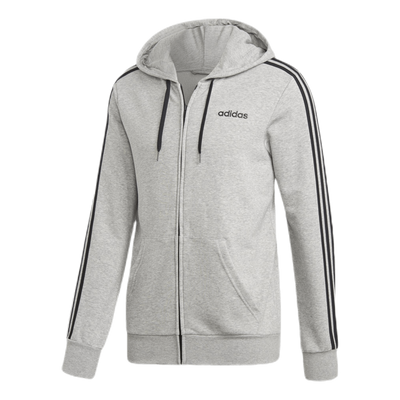 Essentials 3 Stripes Fullzip French Terry Medium Grey Heather / Black